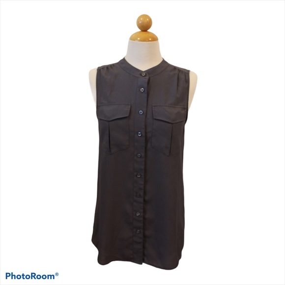 J. Crew Factory Button Down Tank Career Blouse - Picture 1 of 7